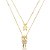 Colar com pingente cravejado de zirconia cristal banho em ouro 18k - Imagem 1