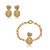 Conjunto de brinco e pulseira cravejado banho em ouro 18k - Imagem 1