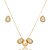 Conjunto de brinco e colar cravejado de zirconia cristal banho em ouro 18k - Imagem 1