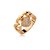 Anel de coração cravejado de zirconia cristal banho em ouro 18k - Imagem 2