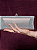 Bolsa cluth luxo em metal cravejada em cristais com alça removível - Imagem 2
