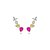 Brinco ear cuff cravejado de zirconia rainbow banho em rodio branco - Imagem 1