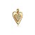 Pingente de coração cravejado de zirconia cristal banho em ouro 18k - Imagem 1