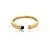 Bracelete dourado com pedra natural e zirconia banho em ouro 18k - Imagem 1