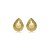 Brinco dourado liso banho em ouro 18k - Imagem 1