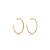 Brinco de argola liso banho em ouro 18k - Imagem 1