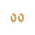 Brinco de argola liso banho em ouro 18k - Imagem 1