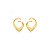 Brinco dourado liso banho em ouro 18k - Imagem 1