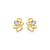 Conjunto de brinco e colar cravejado de zirconia cristal banho em ouro 18k - Imagem 4