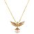 Colar com pingente espirito santo com zirconia banho em ouro 18k - Imagem 1