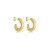 Brinco de argola liso banho em ouro 18k - Imagem 1
