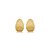 Brinco de argola liso escovado banho em ouro 18k - Imagem 2