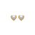 Brinco de coração liso banho duplo - Imagem 1