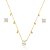 Conjunto de brinco e colar com zirconia cristal banho em ouro 18k - Imagem 1