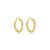 Brinco de argola acetinado banho em ouro 18k - Imagem 2