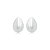 Brinco de gota liso banho em ródio branco - Imagem 2