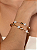 Pulseira dupla de pérola lisa banho em ouro 18k - Imagem 2