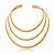 Colar de aro liso acetinado banho em ouro 18k - Imagem 2