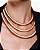 Colar de aro liso acetinado banho em ouro 18k - Imagem 3