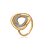 Conjunto de brinco e anel cravejado de zircônia cristal banho em ouro 18k - Imagem 3