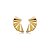 Brinco orgânico liso banho em ouro 18k - Imagem 1