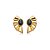 Brinco orgânico esmaltado banho em ouro 18k - Imagem 1