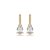 Brinco cravejado de zircônia cristal banho em ouro 18k - Imagem 1