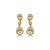 Brinco cravejado de zircônia yellow fancy banho em ouro 18k - Imagem 1
