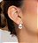 Brinco cravejado de zircônia cristal banho em ouro 18k - Imagem 2