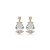 Brinco cravejado de zircônia cristal banho em ouro 18k - Imagem 1