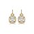 Brinco cravejado de zircônia cristal banho em ouro 18k - Imagem 1