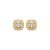 Brinco de base cravejado de zircônia cristal banho em ouro 18k - Imagem 1