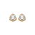Brinco de base cravejado de zircônia cristal banho em ouro 18k - Imagem 1