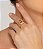 Conjunto de brinco e anel cravejado de zircônia morganita banho em ouro 18k - Imagem 4