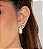 Brinco cravejado de zircônia cristal banho em ouro 18k - Imagem 2