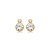 Brinco cravejado de zircônia cristal banho em ouro 18k - Imagem 1