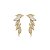 Brinco ear cuff cravejado de zircônia cristal banho em ouro 18k - Imagem 1