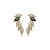 Brinco ear cuff cravejado de zircônia cristal banho em ouro 18k - Imagem 1