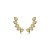 Brinco ear cuff cravejado de zircônia citrino banho em ouro 18k - Imagem 1