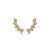 Brinco ear cuff cravejado de zircônia morganita banho em ouro 18k - Imagem 1