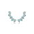 Brinco ear cuff cravejado de zircônia acqua banho em ródio branco - Imagem 1