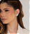 Brinco ear cuff cravejado de zircônia acqua banho em ródio branco - Imagem 2