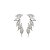 Brinco ear cuff cravejado de zircônia cristal banho em ródio branco - Imagem 1