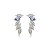 Brinco ear cuff cravejado de zircônia cristal banho em ródio branco - Imagem 1