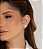 Brinco ear cuff cravejado de zircônia cristal banho em ródio branco - Imagem 2