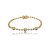 Pulseira cravejada de zircônia cristal banho em ouro 18k - Imagem 1