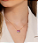 Colar com pingente cravejado de zircônia rainbow banho em Ouro 18k - Imagem 2