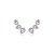 Brinco ear cuff cravejado de zircônia ametista banho em ródio branco - Imagem 1