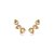Brinco ear cuff cravejado de zircônia morganita banho em ouro 18k - Imagem 1