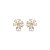 Brinco de base cravejado de zircônia cristal banho em ouro 18k - Imagem 1